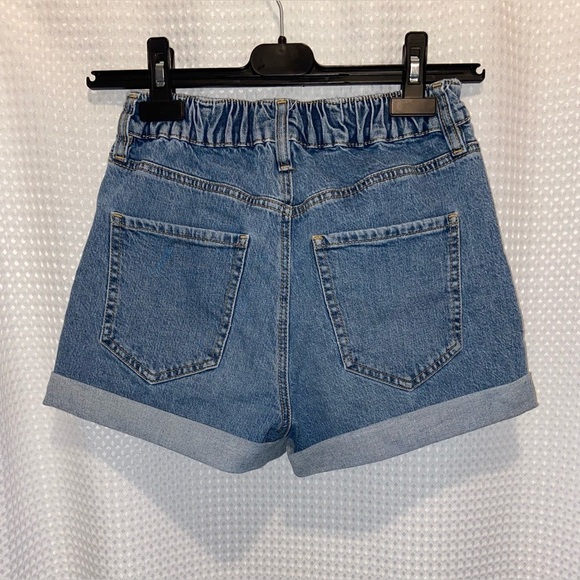 Women’s‎ GARAGE high elastic waist rolled up Jean shorts 80’s Mom size 00 - Picture 7 of 9